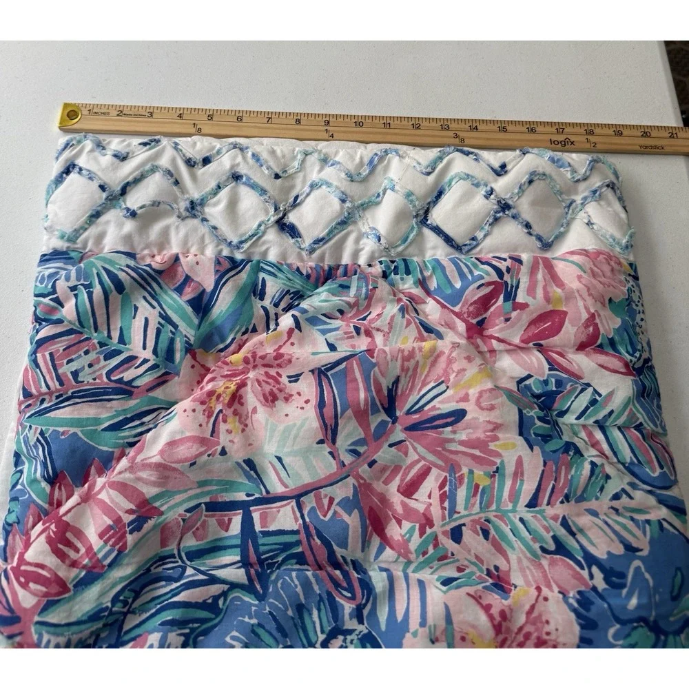 Lilly Pulitzer Pottery Barn Teen Tropical Floral Standard Pillow Sham Thick Pink